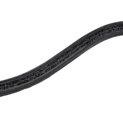 Voorhoofdband paard met zwarte strass – Shires Velociti