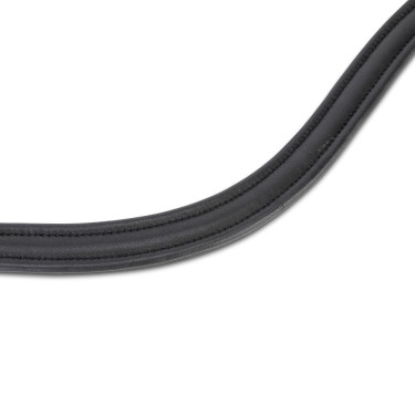 Gebogen frontriem Shires Velociti Lusso Zwart