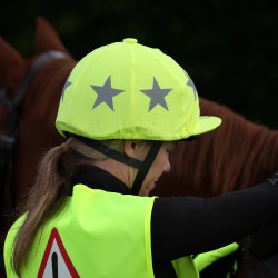 Reflecterende rijcap-hoes Shires Equi-Flector voor veiligheid