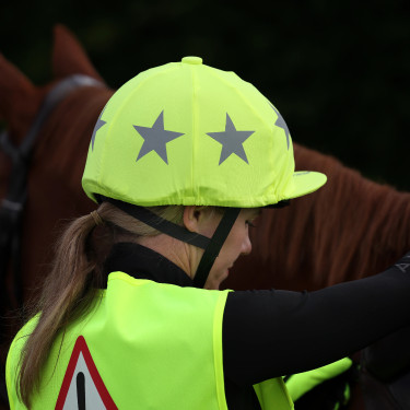 Reflecterende rijcap-hoes Shires Equi-Flector voor veiligheid
