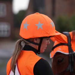 Reflecterende rijcap-hoes Shires Equi-Flector voor veiligheid