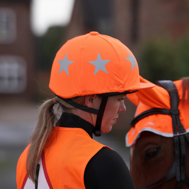 Reflecterende rijcap-hoes Shires Equi-Flector voor veiligheid