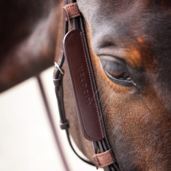 Lederen oogkleppen Shires Velociti Gara Bruin