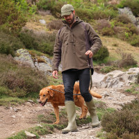 Uniseks Shires Aubrion Heritage kwart-zip trui/jack Donker olijf Groen