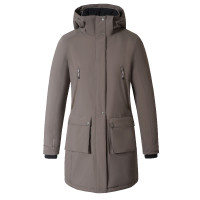 Covalliero Parka AW26 Dames Melkchocolade Grijs