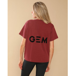 T-shirt GEM Eclair Bordeaux / zwart logo