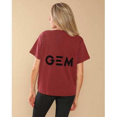 T-shirt GEM Eclair Bordeaux / zwart logo
