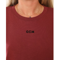 T-shirt GEM Eclair Bordeaux / zwart logo