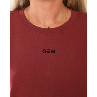 T-shirt GEM Eclair Bordeaux / zwart logo