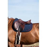 Essentiel Springzadelonderlegger GEM Equitation Marineblauw / bordeaux logo