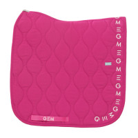 Essentiel dressuurdekje GEM Equitation Magenta roze / wit logo