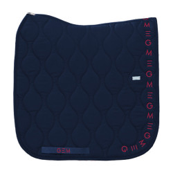Essentiel dressuurdekje GEM Equitation Marineblauw / bordeaux logo Essentiel dressuurdekje GEM Equitation Marineblauw / bordeaux logo