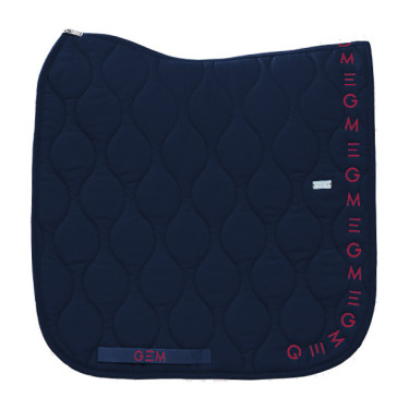 Essentiel dressuurdekje GEM Equitation Marineblauw / bordeaux logo Essentiel dressuurdekje GEM Equitation Marineblauw / bordeaux logo