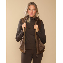 Gewatteerd vest Charlie GEM Equitation Chocolade Bruin
