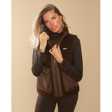 Gewatteerd vest Charlie GEM Equitation Chocolade Bruin