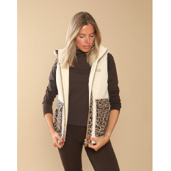 Gewatteerd vest Charlie GEM Equitation Ecru / luipaard