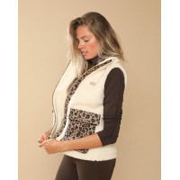 Gewatteerd vest Charlie GEM Equitation Ecru / luipaard