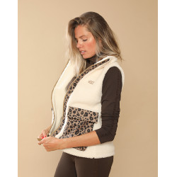 Gewatteerd vest Charlie GEM Equitation Ecru / luipaard