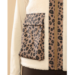 Gewatteerd vest Charlie GEM Equitation Ecru / luipaard