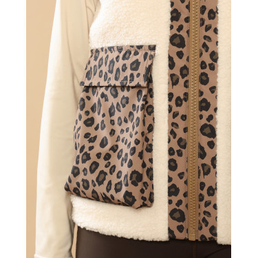 Gewatteerd vest Charlie GEM Equitation Ecru / luipaard