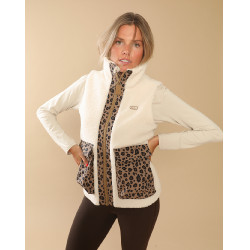Gewatteerd vest Charlie GEM Equitation Ecru / luipaard