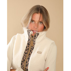Gewatteerd vest Charlie GEM Equitation Ecru / luipaard