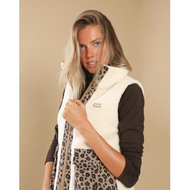 Gewatteerd vest Charlie GEM Equitation Ecru / luipaard