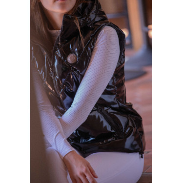 Dames bodywarmer paardrijden Pénélope Mélina – zwart