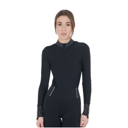 Dames technische trainingspolo met strass Equestro
