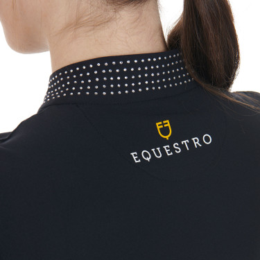 Dames technische trainingspolo met strass Equestro