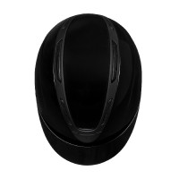 Cap Apocalypse unisex glanzende schaal EN 1384-2023 goedkeuring Equestro Zwart / zwart