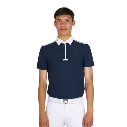 Heren polo wedstrijd slim fit korte mouw Equestro
