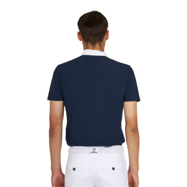 Heren polo wedstrijd slim fit korte mouw Equestro