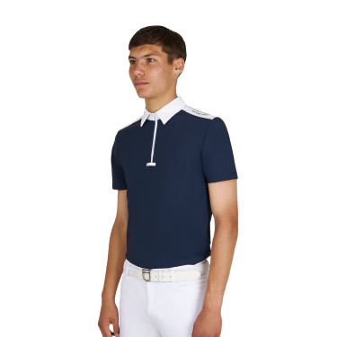 Heren polo wedstrijd slim fit korte mouw Equestro
