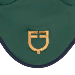 Oorkap in technische stof Equestro X Fise 100 Diepgroene salie / blauw bos