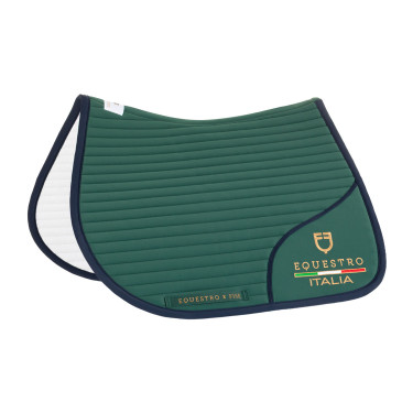 Springzadelpad met geborduurd logo Equestro X Fise 100
