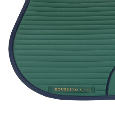 Springzadelpad met geborduurd logo Equestro X Fise 100