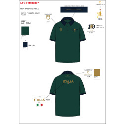 Heren poloshirt training drie knopen Equestro X Fise 100