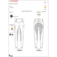Dameslegging slim fit met full grip Equestro X Fise 100 dames