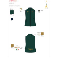 Dames bodywarmer slim fit Equestro X Fise 100 Diepgroene salie / blauw bos