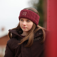 Aubrion Equestrian gebreide hoofdband Draagwijze Bordeaux