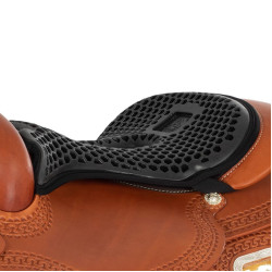 Zadelhoes Acavallo Ortho-Pubis Western Gel hexagonaal 20 mm Drylex Zwart