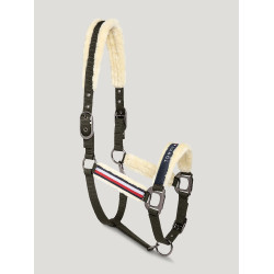 Halster en leadrope Tommy Hilfiger Equestrian Yale met bont Groen camo Halster en leadrope Tommy Hilfiger Equestrian Yale met bont Groen camo