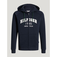Parker heren zip-up hoodiejas Tommy Hilfiger Equestrian Woestijnlucht Blauw