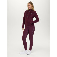 Elmonte Dames Fleecejack Tommy Hilfiger Equestrian Diep bordeaux