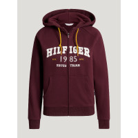 Mills Dames Zipup Hoodie Tommy Hilfiger Equestrian Diep bordeaux