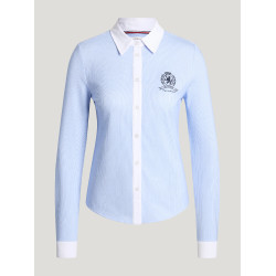 Perkins Dames Stretch Gestreept Overhemd Tommy Hilfiger Equestrian