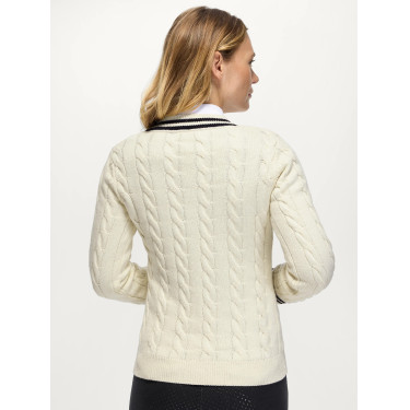 Roseville Dames Kabel V-hals Trui Tommy Hilfiger Equestrian