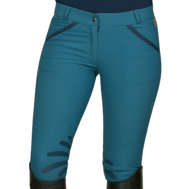 Broek Florida Dames Flags & Cup Smaragdblauw