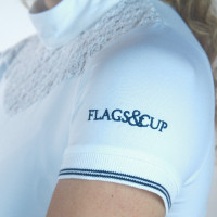 Damen-Poloshirt Cassia Kurzarm Flags & Cup Smaragdblauw Damen-Poloshirt Cassia Kurzarm Flags & Cup Smaragdblauw
